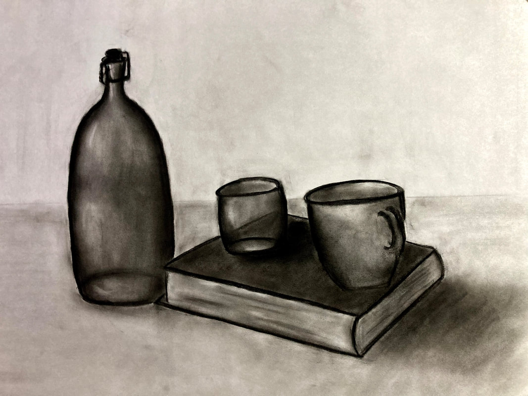 SIMPLICITY still life drawing pencil art black white grey Drawing by Lucy  Sodel | Saatchi Art